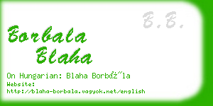 borbala blaha business card